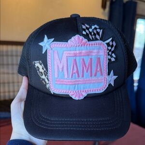 Black and Pink “Mama” Trucker Hat